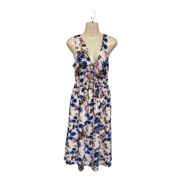Everly Dresses & Skirts - Anthropologie EVERLY womens Summer Dress Sleeveless Floral Keyhole Back Size M